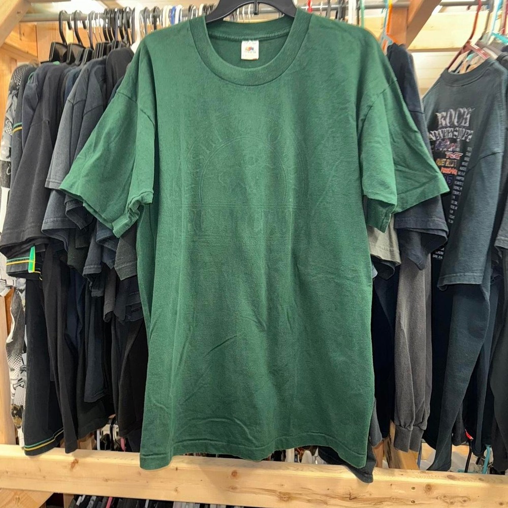 Vintage Washington DC Polo Club Green Single Stitch Shirt Size XL